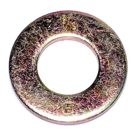 Midwest Fastener Flat Washer, For Screw Size 9/16" , Steel Zinc Yellow Finish, 10 PK 03915